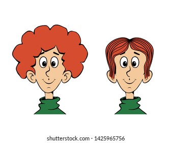 Straight Hair Cartoon Images, Stock Photos & Vectors | Shutterstock