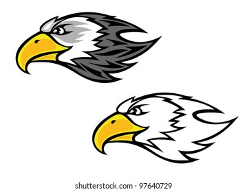 Cartoon Falcon Or Hawk Head For Mascot Or Tattoo Design, Such  A Logo. Vector Version Also Available In Gallery