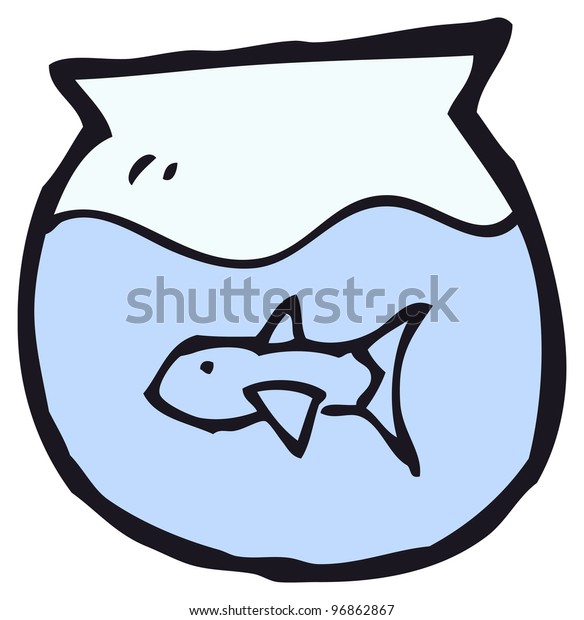 Cartoon Fish Bowl Stock Illustration 96862867