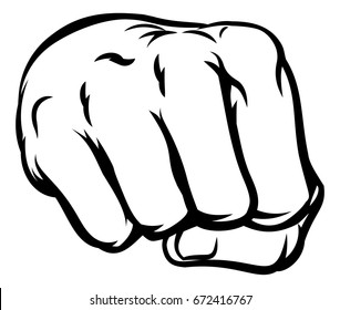 Cartoon Fist Punching Pop Art Comic Stock Illustration 672416767 ...