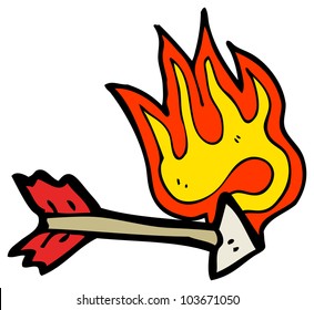 Cartoon Flaming Arrow