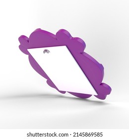 Cartoon Frame With White Background 3D Rendering