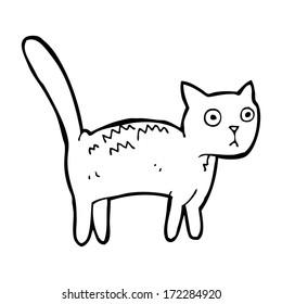 Cartoon Frightened Cat Stock Illustration 172284920 | Shutterstock