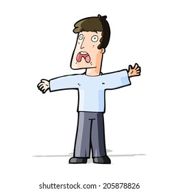 Cartoon Frightened Man Stock Illustration 205878826 | Shutterstock