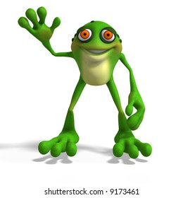 Cartoon Frog Funny Face Contains Clipping Stock Illustration 9799270