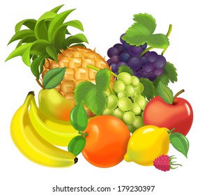 Cartoon Fruits Illustration Children Other Stock Illustration 179230397 ...