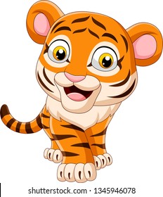 Animated Cartoon Baby Tiger