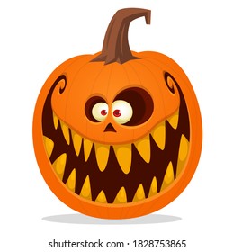 Cartoon funny halloween pumpkin head. Jack-o-lantern illustration.  - Powered by Shutterstock