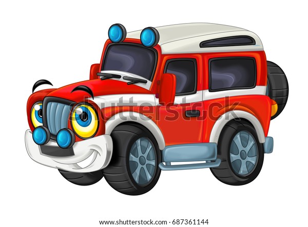 cartoon\
funny looking off road truck / smiling vehicle\

