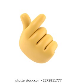 Cartoon Gesture Icon Mockup.Stylized Cartoon 3D Rendering Hand Gesture Represents the Finger Heart Symbol, a Message of Love, 3D rendering on white background.
 - Powered by Shutterstock