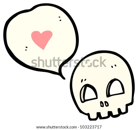 Royalty Free Stock Illustration of Cartoon Graffiti Style Skull