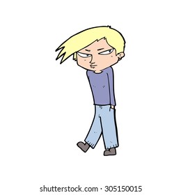 cartoon grumpy boy