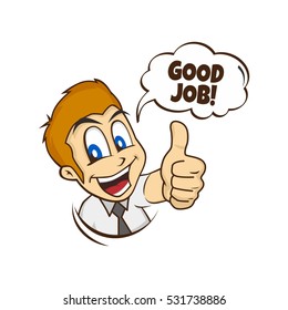 Cartoon Guy Thumbs Character Stock Illustration 531738886 | Shutterstock