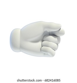 Cartoon Hands Set - Holding Something Between Fingers Gesture 3d Rendering