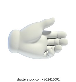 Cartoon Hands Set - Reaching For Something Gesture 3d Rendering