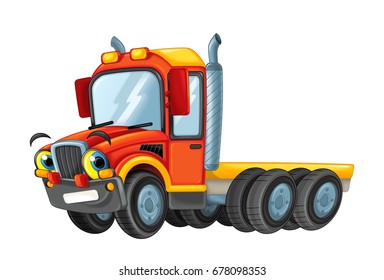 Cartoon Happy Funny Looking Cistern Truck Stock Illustration 684365065