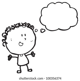 Cartoon Happy Doodle Woman Stock Illustration 100356374 | Shutterstock