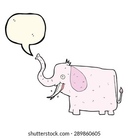 Cartoon Happy Elephant Speech Bubble Stock Illustration 289860605 ...