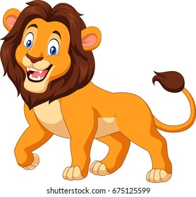 Similar Images, Stock Photos & Vectors of Cartoon happy lion isolated ...