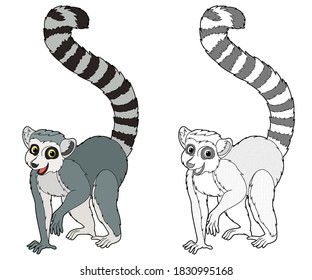 1,201 Sketch Of A Lemur Images, Stock Photos & Vectors | Shutterstock