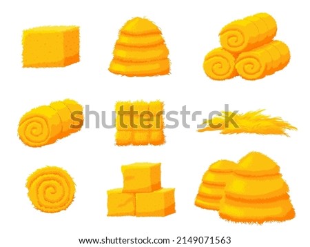 yellow straw bales on field