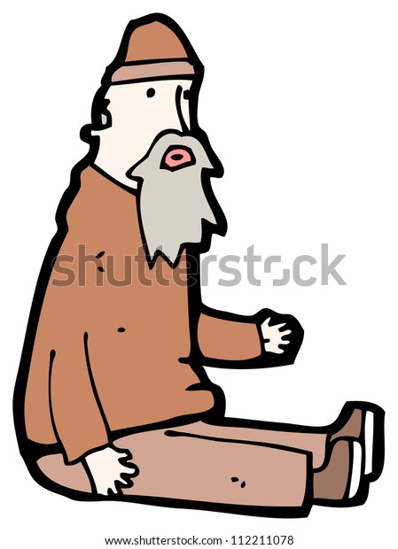 Cartoon Homeless Man Stock Illustration 112211078