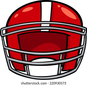 Cartoon Illustration Of American Football Helmet Clip Art