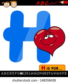 Cartoon Illustration Capital Letter H Alphabet Stock Illustration ...