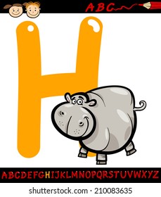 Cartoon Illustration Capital Letter H Alphabet Stock Illustration ...