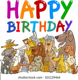 cartoon illustration design for happy birthday anniversary - Powered by Shutterstock