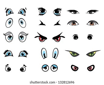 Cartoon Vector Illustration Eyes Collection Stock Vector (royalty Free 