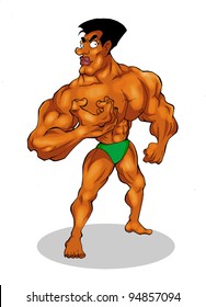 cartoon bodybuilder Images, Stock Photos & Vectors | Shutterstock