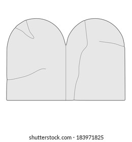 Cartoon Illustration Of Stone Tablets