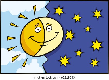 Similar Images, Stock Photos & Vectors of Sun, moon and stars