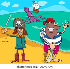 Cartoon Illustrations Pirate Characters
