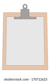 cartoon image of clipboard - document