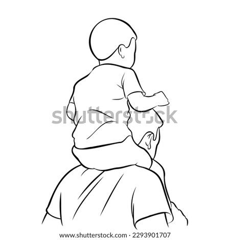 A cartoon image of father son relationship. A strong, loving father-son relationship allows a son to know the importance of proper treatment of others, respect, honesty, humility, and responsibility. 
