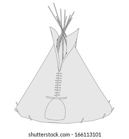 Cartoon Image Teepee Tent Stock Illustration 166113101 | Shutterstock