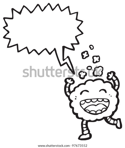 Cartoon Little Cloud Monster Stock Illustration