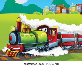 cartoon train ka