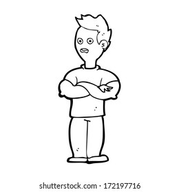 Cartoon Man Crossed Arms Stock Illustration 172197716 | Shutterstock