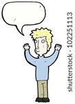 cartoon man surrendering