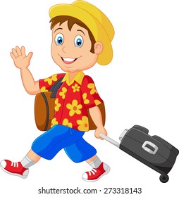 Cartoon Man Traveling Bag Stock Illustration 273318143 | Shutterstock