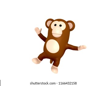 Cartoon Monkey 3d Rendering Stock Illustration 1166432167 | Shutterstock