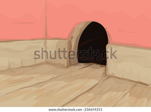 Cartoon Mouse Door Skirting Board Stock Illustration 236654251