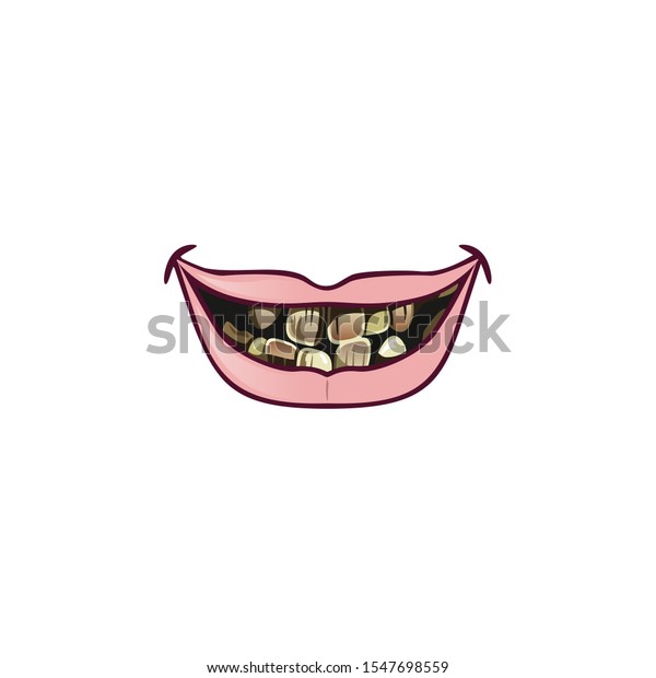 Cartoon Mouth Teeth Animated Elements Mouth Stock Illustration ...