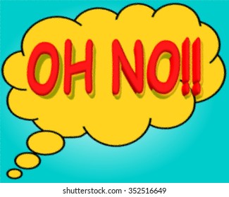 Cartoon Oh No Illustration Stock Illustration 149914337