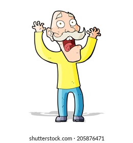 Cartoon Old Man Getting Fright Stock Illustration 205876471 | Shutterstock