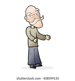 Cartoon Old Man Mustache Stock Vector (Royalty Free) 166518509