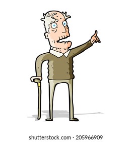 Cartoon Old Man Walking Stick Stock Illustration 205966909 | Shutterstock